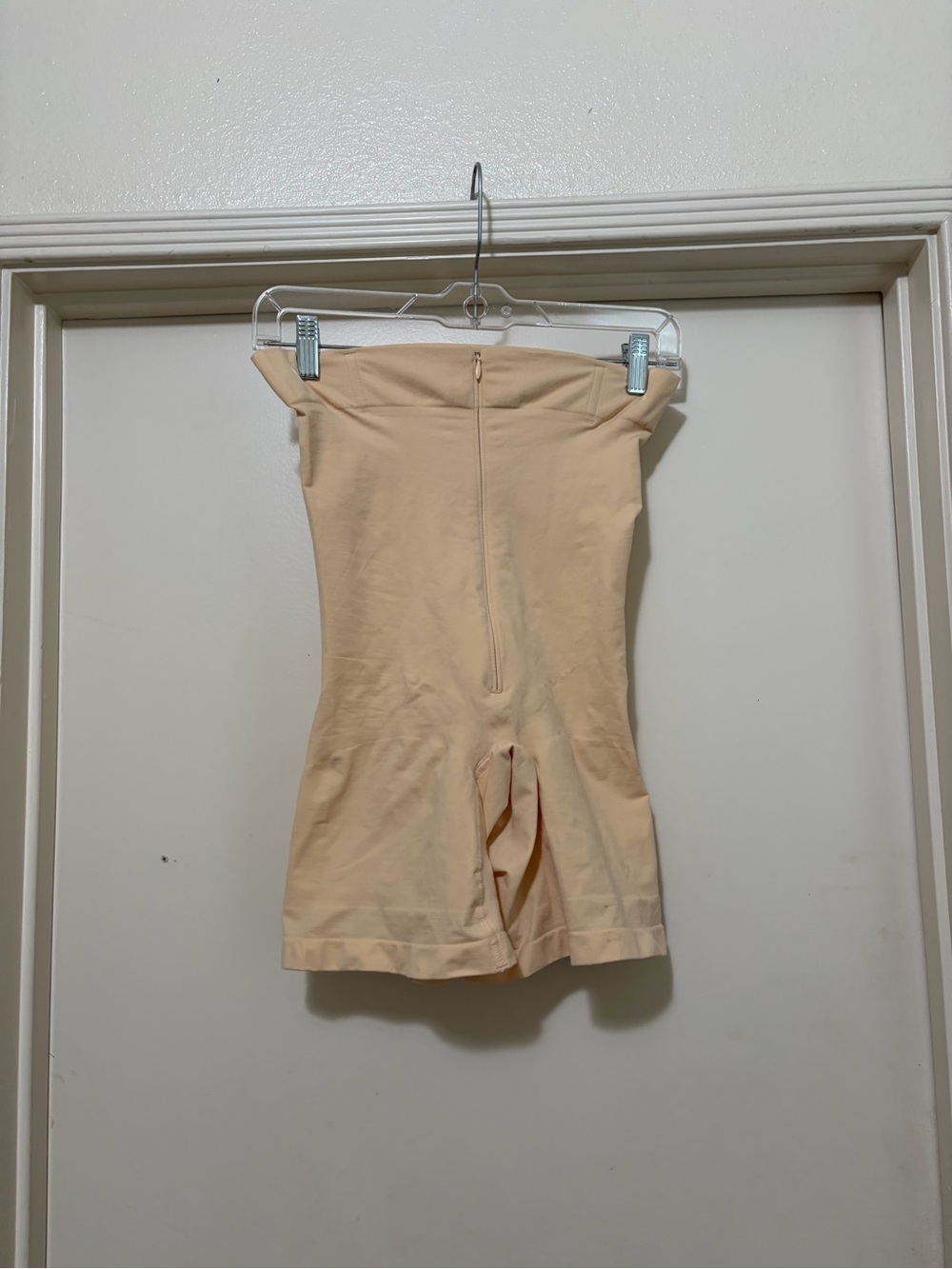 SHAPERX HIGH-WAISTED TUMMY CONTROL ZIP-UP SHAPEWEAR SHORTS BEIGE SIZE XL NEW